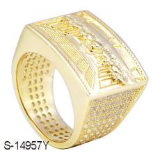 Fashion Jewelry 925 Silver 14 K Gold Jewelry Men′s Ring.